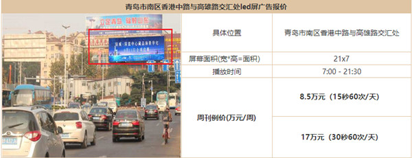 青島LED屏廣告報價