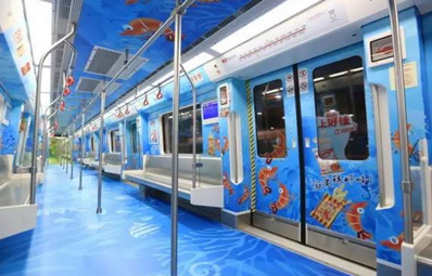 昆明地鐵1、2、6號線列車車廂內(nèi)廣告