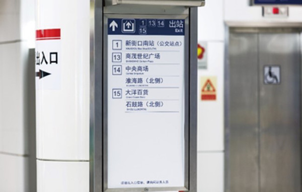 南京地鐵文字導向廣告