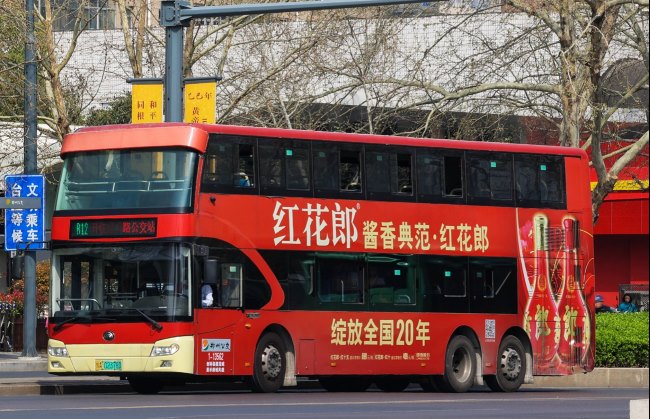 鄭州雙層觀光車身外車貼巴士廣告投放，鄭州公交車廣告價格